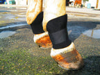 Close up shot of the five millimeter neoprene and lycra lining designed to prevent pressure ulcers.