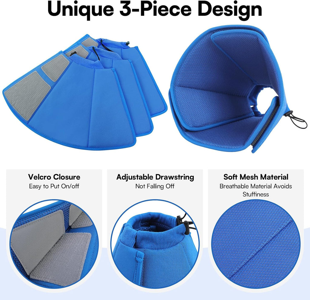 Queenmore comfy dog cone adjustable collar post surgery protection