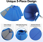 Queenmore comfy dog cone adjustable collar post surgery protection
