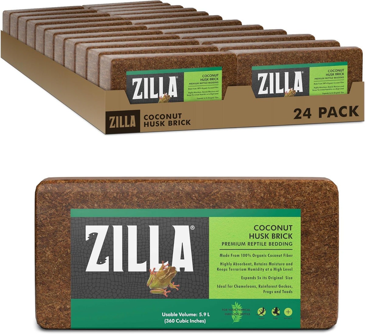 Zilla Coconut Husk Brick, Organic Bedding for Reptiles, Made with 100% Coconut Fiber, Ideal for Tropical Habitats and Egg Incubation - Image 13