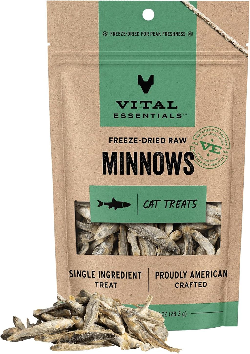 Vital Essentials Freeze Dried Minnows Cat Treats | Single Ingredient | Premium Quality | Grain Free, Healthy Treats for Cats, 1.5 oz Bag - Image 12