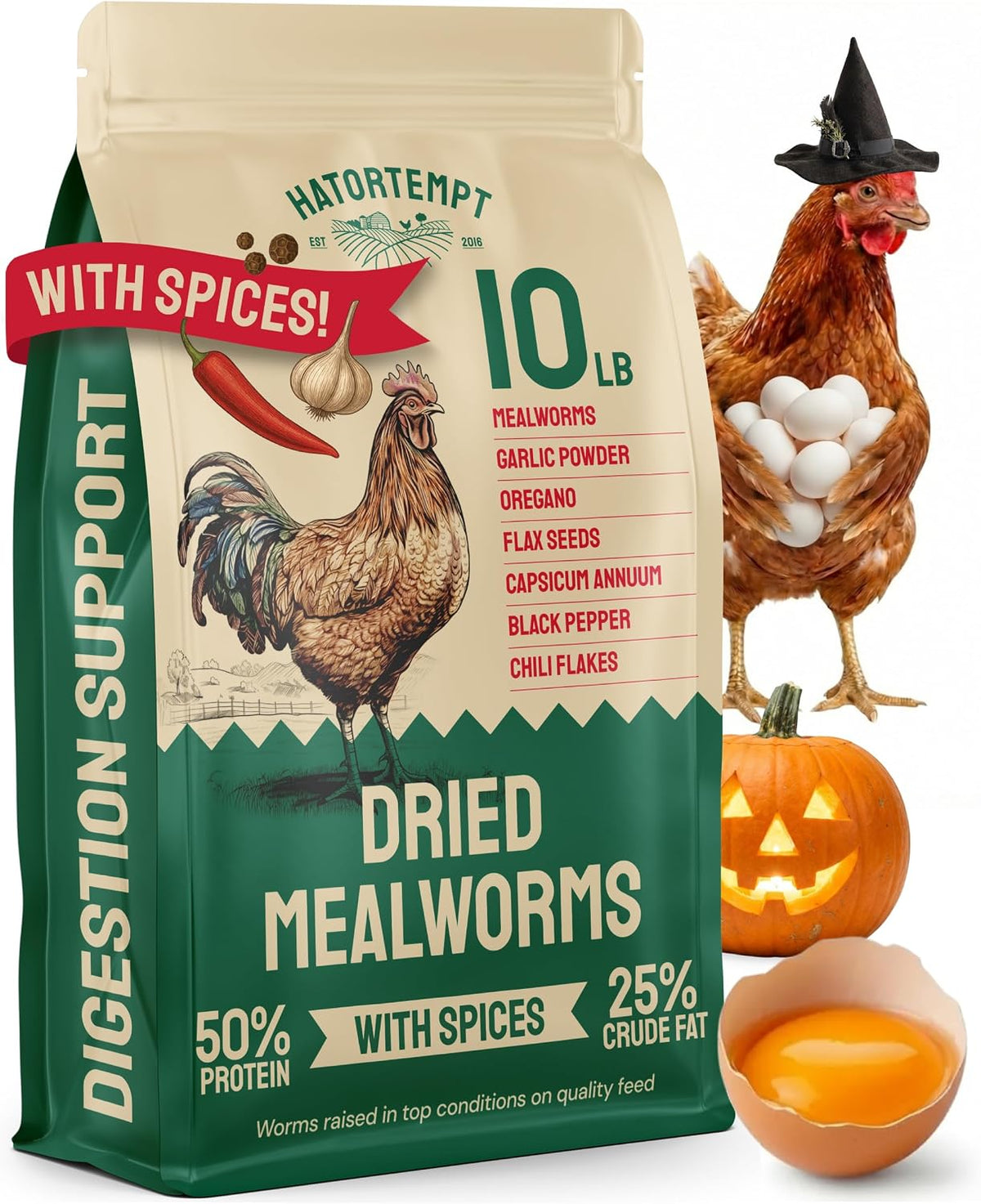 Hatortempt 5lb Dried Mealworms for Chickens & Wild Birds, Chicken Feed - Image 11