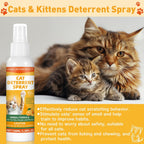Indoor pet training aid spray for cats