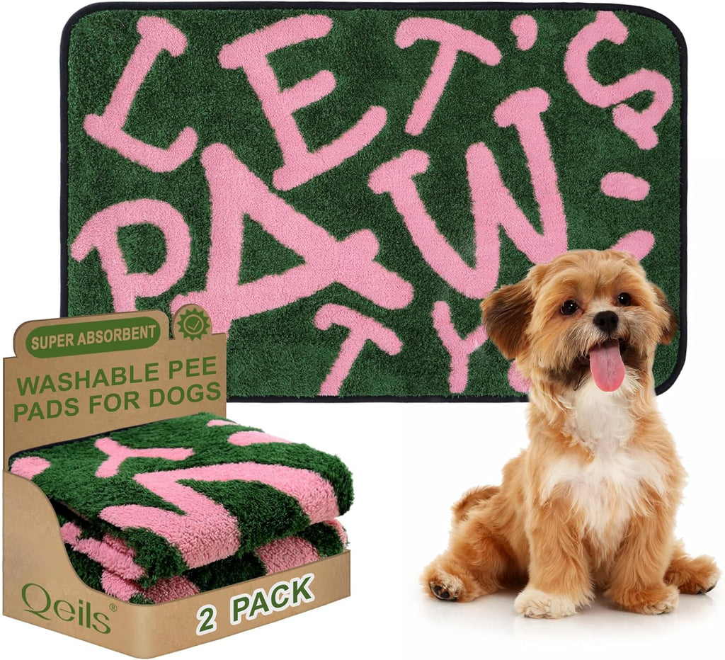Qeils Reusable Puppy Pads, Washable Pee Pads for Dogs 2 Pack Durable Absorbent Leakproof Dog Training Pads for Home or Travel, Non-Slip Wee Wee Pads Potty Pads 18"x24" - Image 10