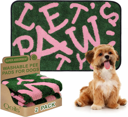 Qeils Reusable Puppy Pads, Washable Pee Pads for Dogs 2 Pack Durable Absorbent Leakproof Dog Training Pads for Home or Travel, Non-Slip Wee Wee Pads Potty Pads 18"x24" - Image 10