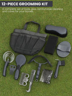 Inoreal mane and tail combs with braiding accessories for equine coat styling