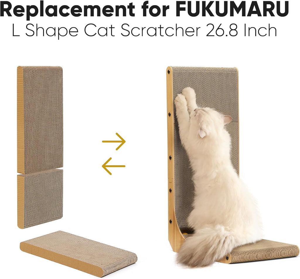 Two reversible cardboard scratcher refills for cats