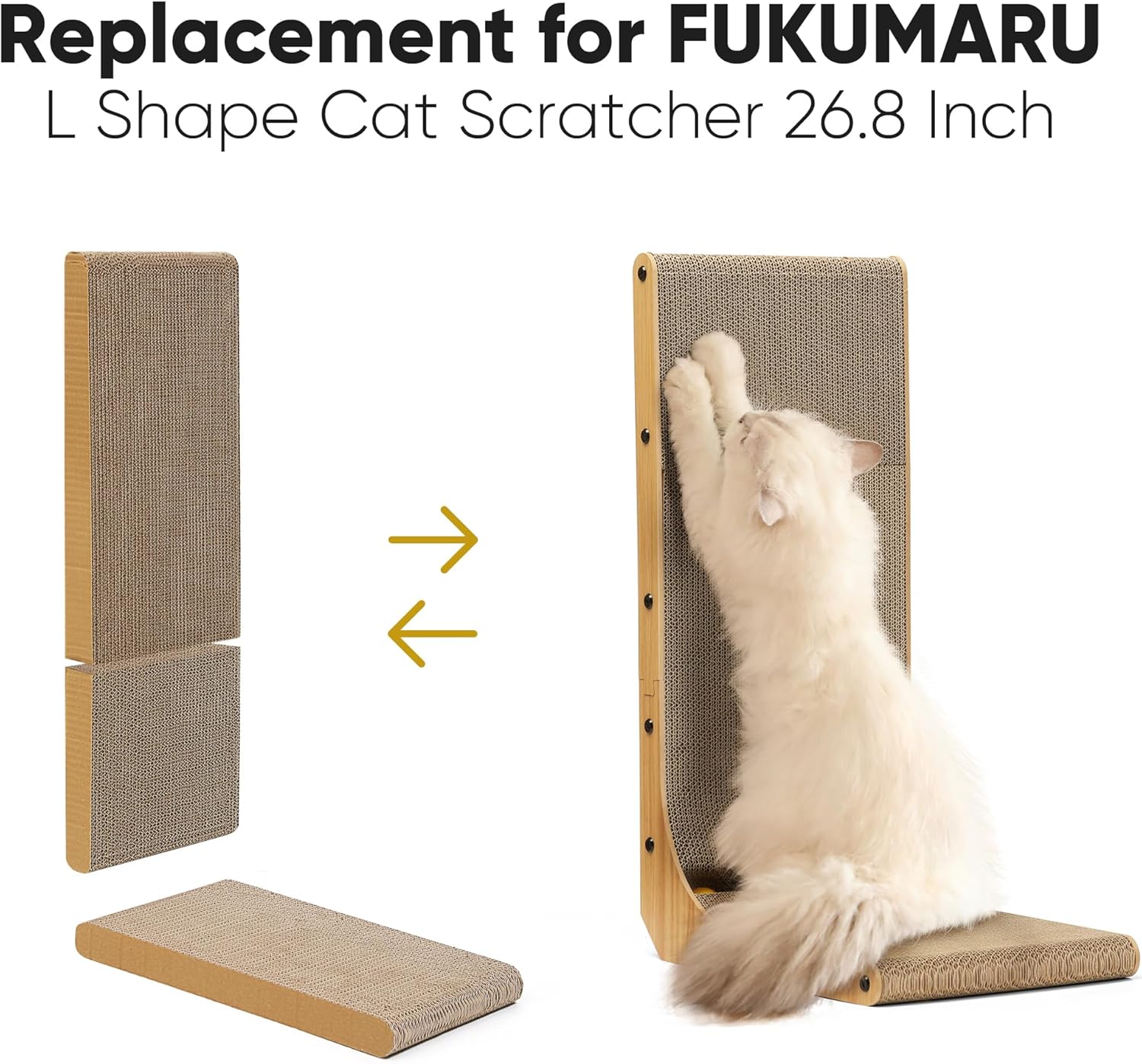 Two reversible cardboard scratcher refills for cats