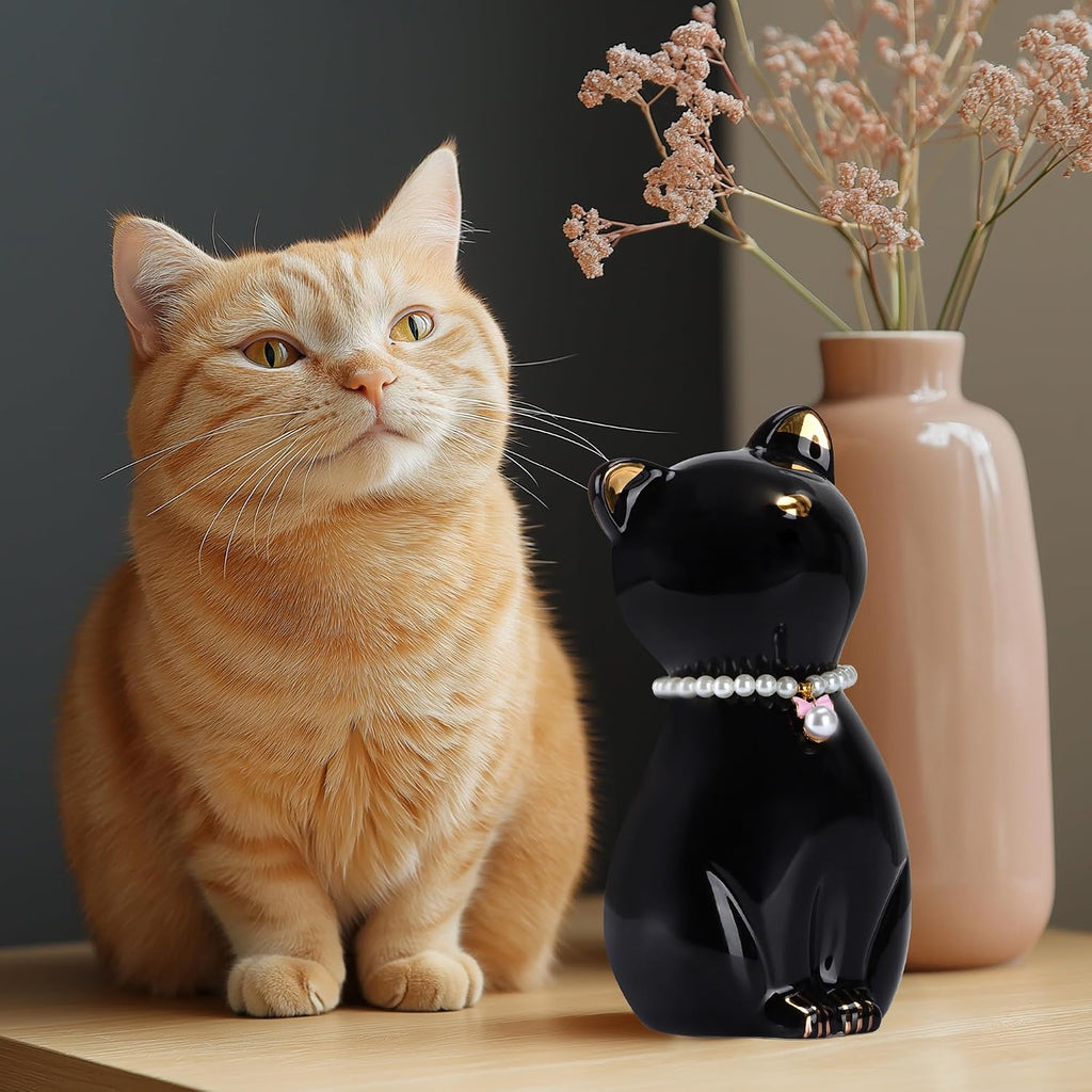 Cat Urns for Ashes, Elegant Ceramics Pets Cremation Keepsake - Image 5