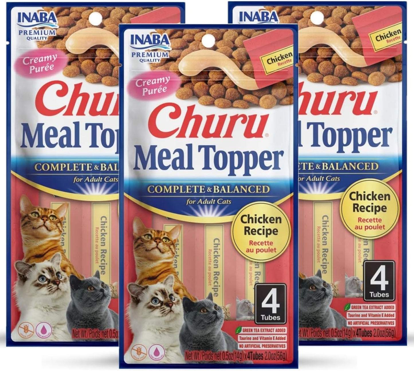 INABA Churu Meal Topper for Cats, Complete & Balanced, Creamy, Lickable Pure Cat Food Topper, 0.5 Ounce Tube, 12 Tubes (4 per Pack), Tuna with Scallop Recipe - Image 9