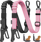 Pawaboo 2Pack Dog Seatbelt for Car,3-in-1 Dog Car Seat Belt Bungee,Shockproof Dogs Tether for Cars with Buckle&Hook Latch, Adjustable Reflective Dogs Cars Harness Leash with 360 degrees Lockable Buckle,Black - Image 9