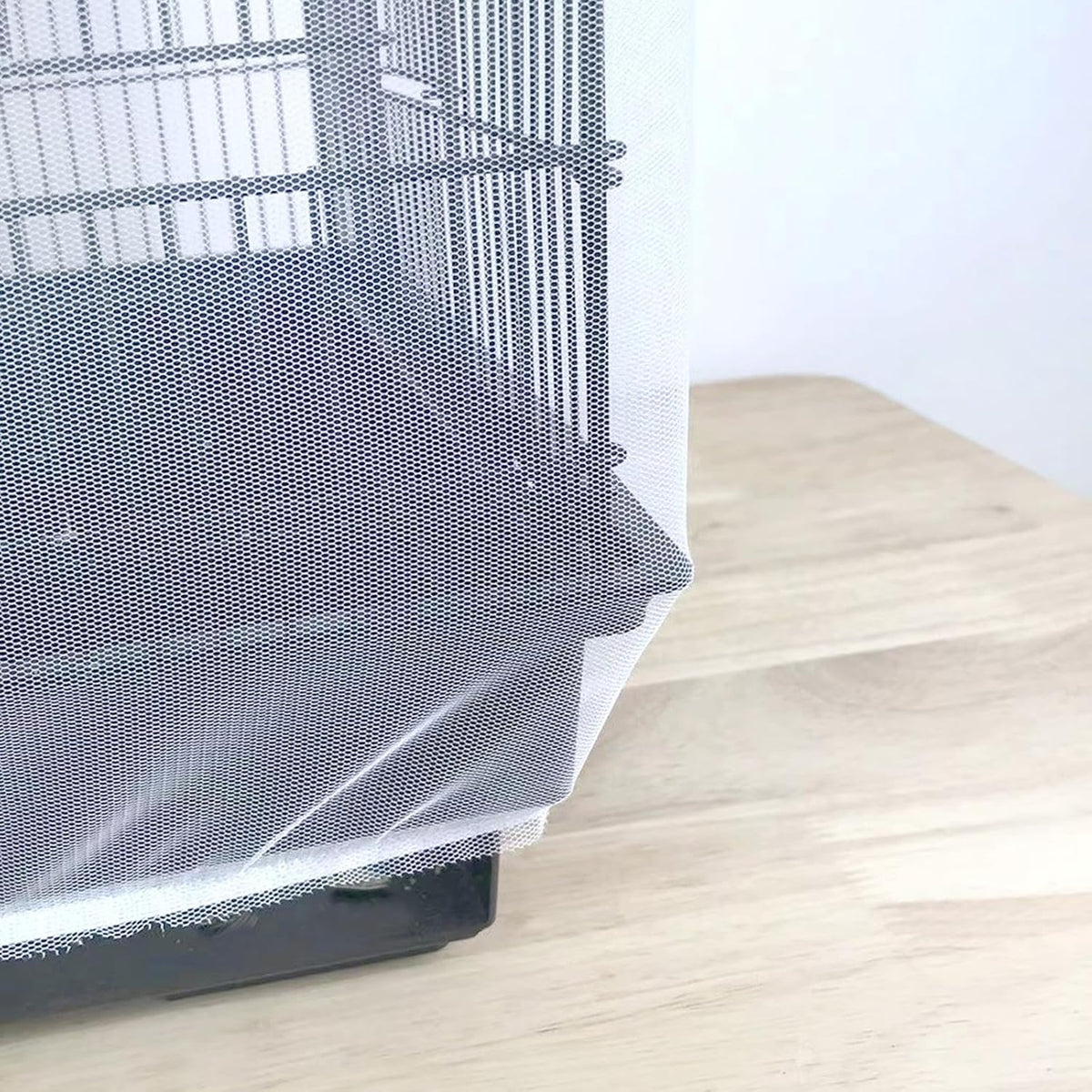 Zarsio birdcage mesh net skirt displayed in a room setting