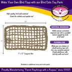 Super Bird Creations natural woven mat texture closeup