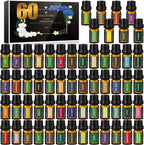 SACATR 60 Bottles Premium Essential Oils Set front view of aromatherapy collection.