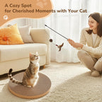 Healthy cat scratching on a RoseYouth circular cardboard pad