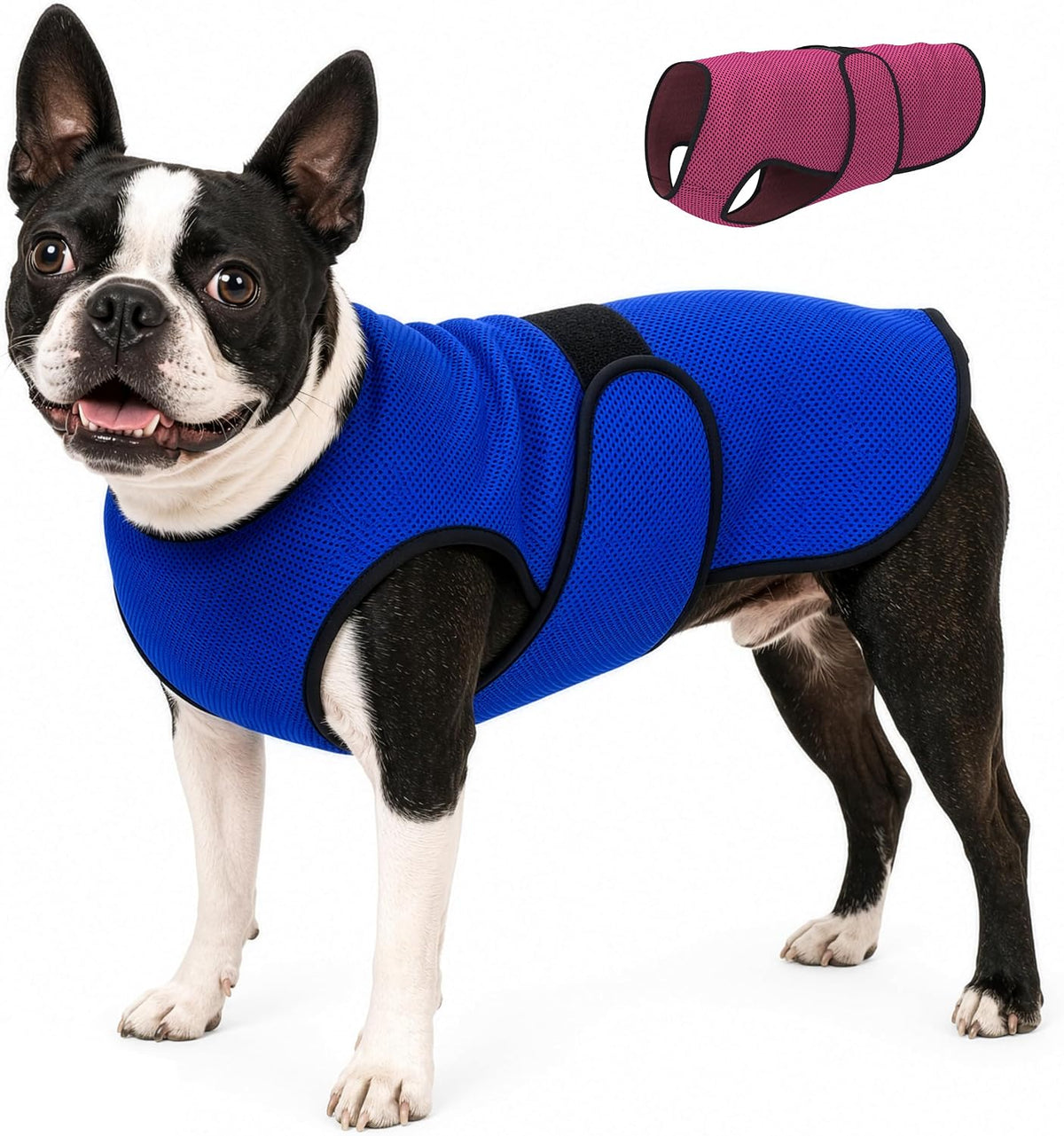 Dog Cooling Vest, Lightweight Cooling Shirt, Dark Blue, L | Soft breathable microfibre, evaporative cooling, UV protection, flexible fit, gentle lightweight comfort - Image 9