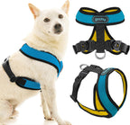 Gooby Comfort X dog harness dual snap mesh ocean medium front view