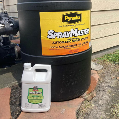 Pyranha water based eco friendly pest control concentrate back panel instructions
