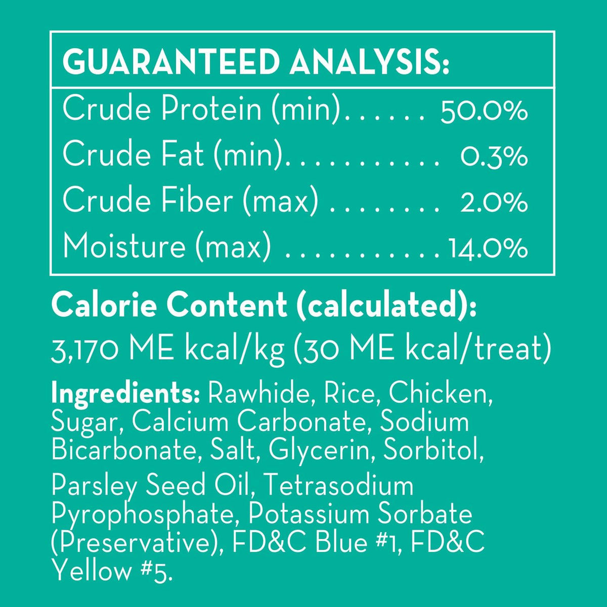 Resealable bulk pack of Dingo parsley and baking soda breath freshening treats.