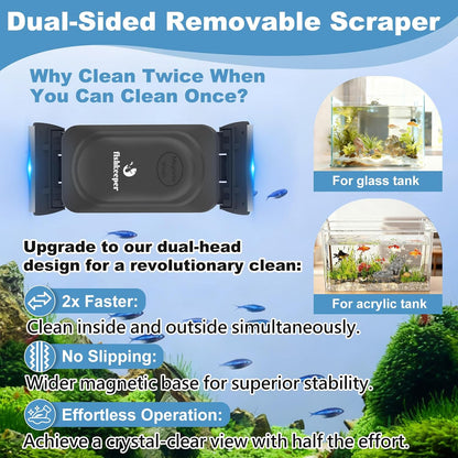 Fishkeeper double sided aquarium brush removing stubborn algae