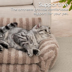 Detailed view of egg-crate foam base for pet joint support