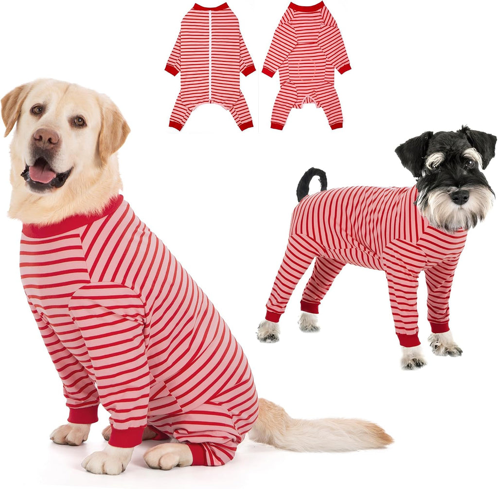 Yeapeeto Dog Onesie Surgery Recovery Suit for Large Medium Bodysuit Dogs Pajamas PJS Full Body for Shedding, Prevent Licking, Wound Protection, Cone Alternative (2XL, Pink) - Image 10