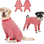 Yeapeeto Dog Onesie Surgery Recovery Suit for Large Medium Bodysuit Dogs Pajamas PJS Full Body for Shedding, Prevent Licking, Wound Protection, Cone Alternative (2XL, Pink) - Image 10