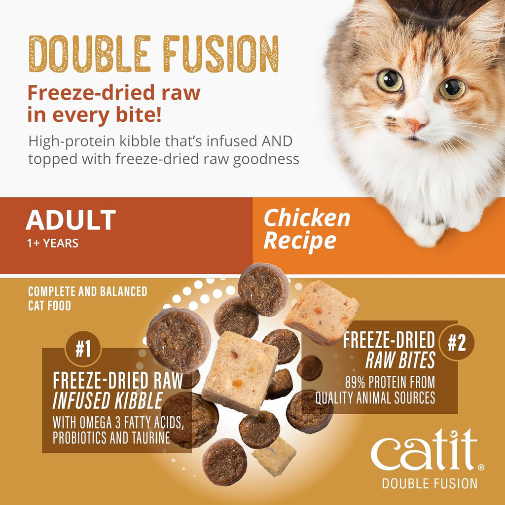 Catit freeze dried raw chicken toppings cat food ingredients layout