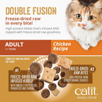 Catit freeze dried raw chicken toppings cat food ingredients layout