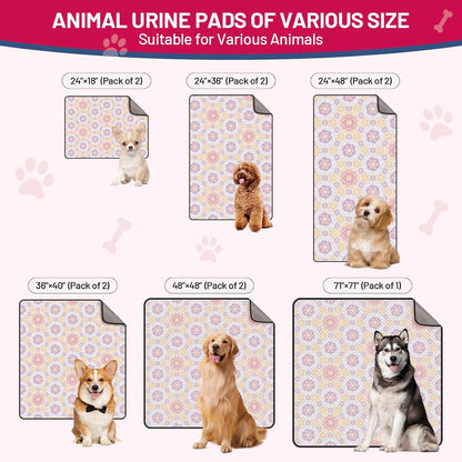 Bumubi large waterproof dog mats placed inside a pet crate
