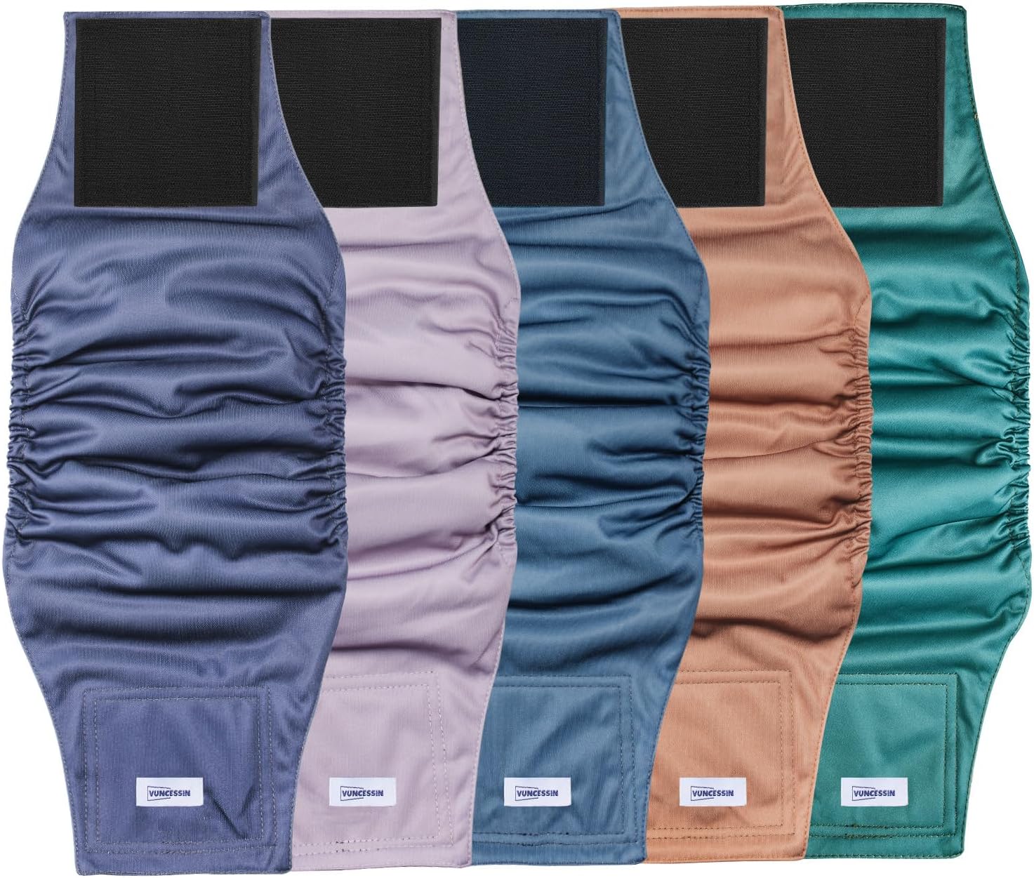 VUNCESSIN small dog wrap showing secure fit on a twelve point five inch waist