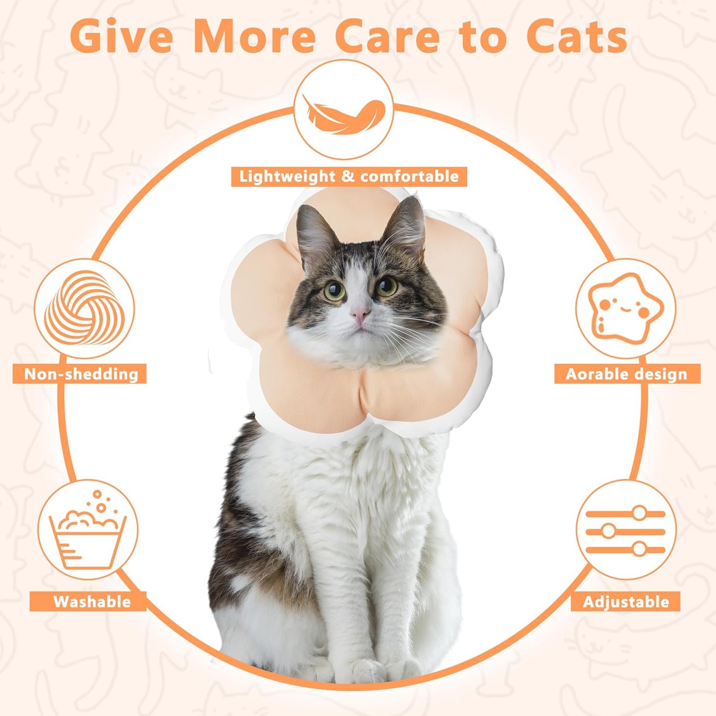 Maalgic anti-licking adjustable pet cone collar water resistant fabric close up.