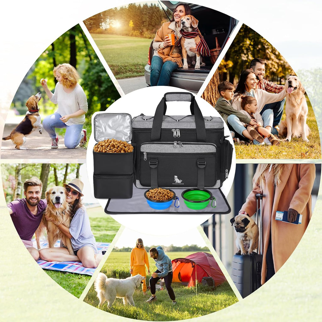 IGOLUMON dog travel bag accessories including water resistant placemat
