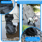 Reflective strip detail on BECROWM dog paw protectors