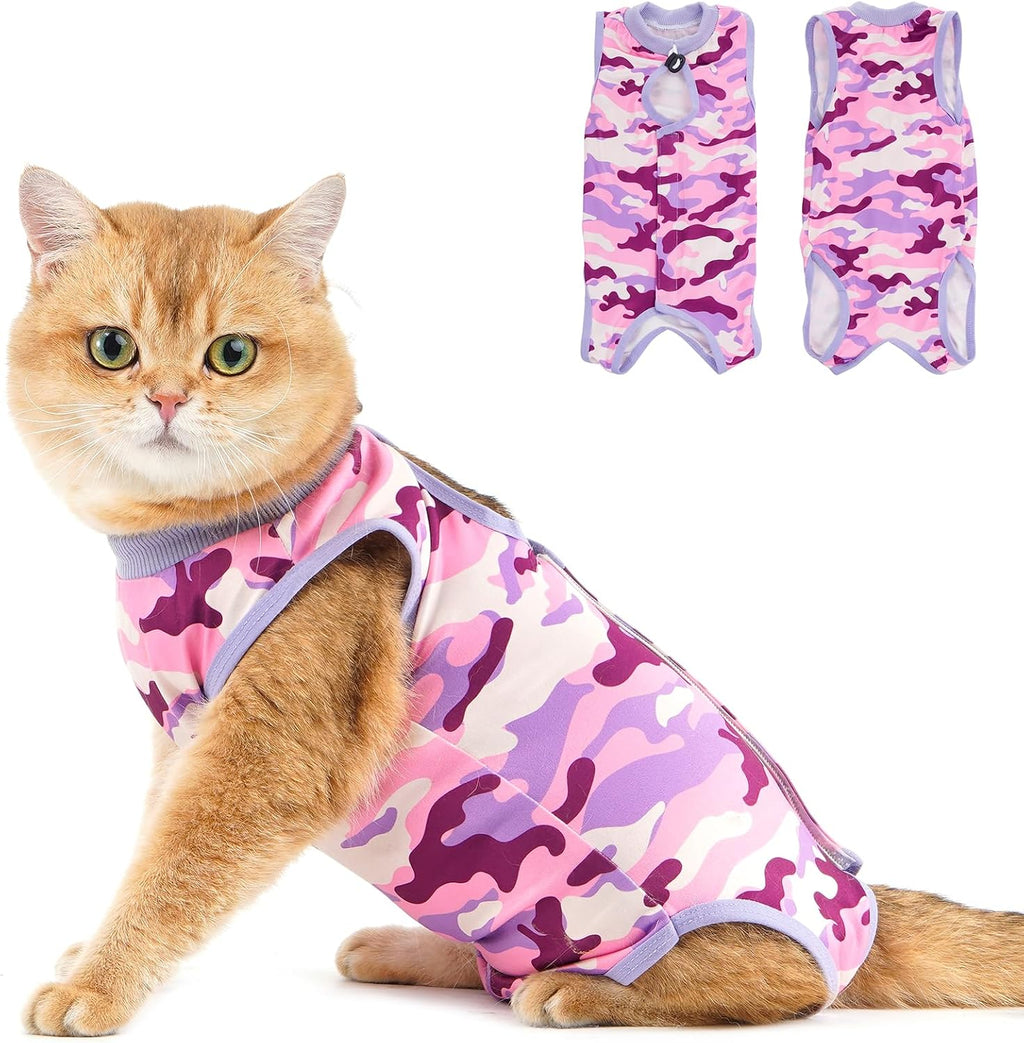 Avont Cat Recovery Suit - Kitten Onesie for Cats After Surgery, Cone of Shame Alternative Surgical Spay Suit for Female Cat, Post-Surgery or Skin Diseases Protection -Duck(M) - Image 14
