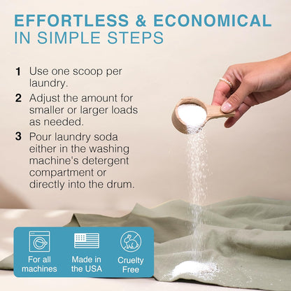 Pet bedding being washed with Good Natured Brand detergent