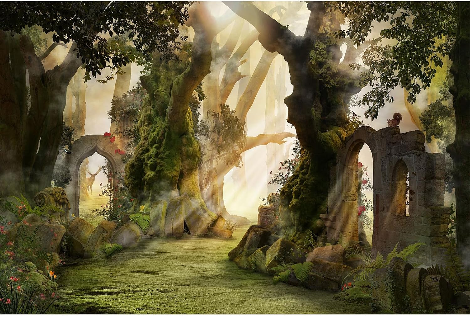 Rock Wall Reptile Habitat Background Greenery-Infused Room Vertical Moss Wall Terrarium Background Nature's Embrace Tropical Green Plants Fish Tank Background Moss Wall Aquarium Background 24x16in - Image 11