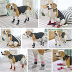 Side view of Scenereal dog booties for indoor safety