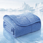 Pick For Life thirty by forty inches grey cooling blanket neatly folded for travel