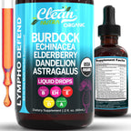 Clean Nutra Organic Lymphatic Support Drops front view bottle