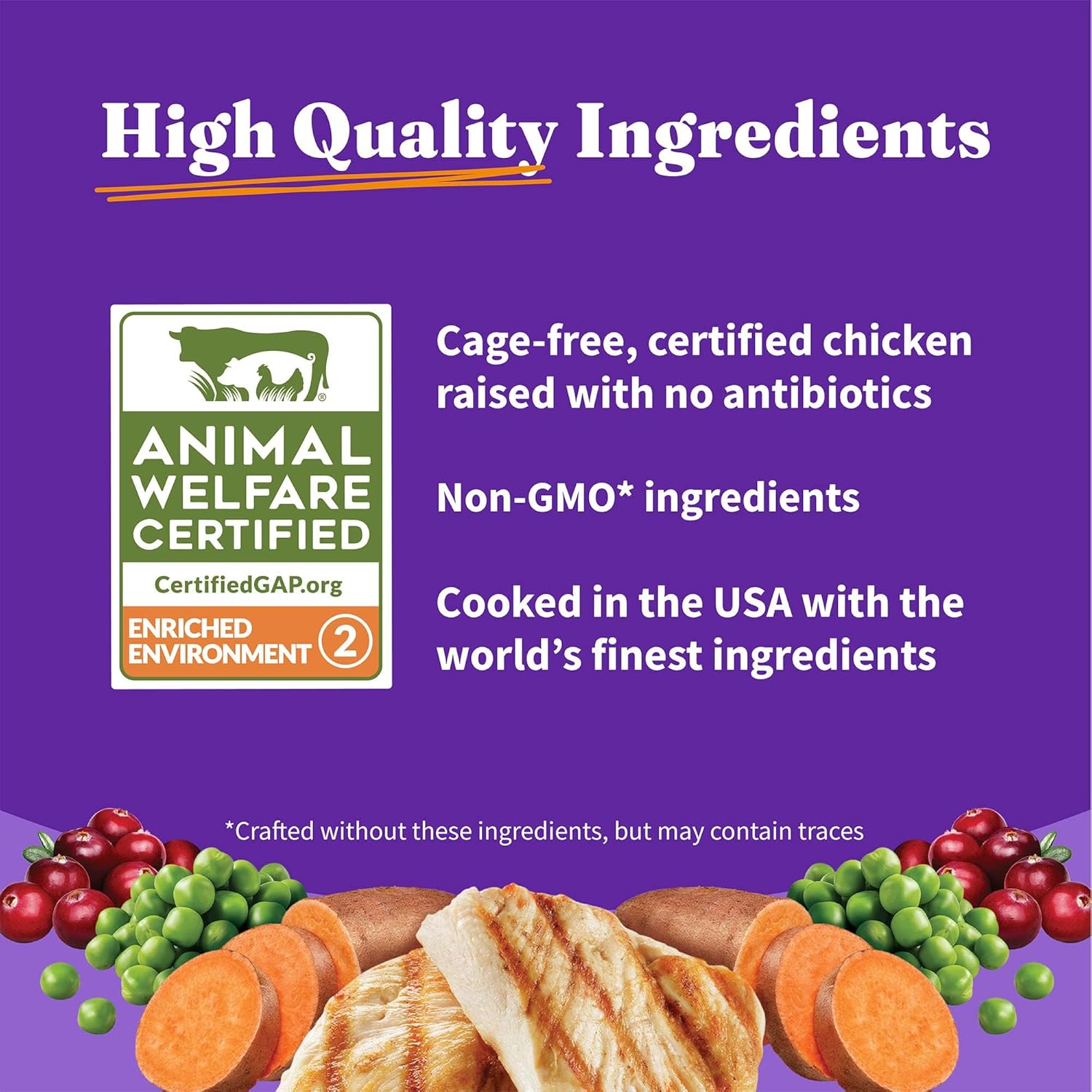 Nutrient breakdown label on Halo 48 Ounce bag