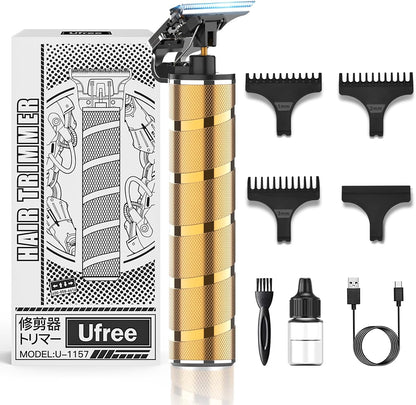 Ufree professional hair and beard trimmer gold front view