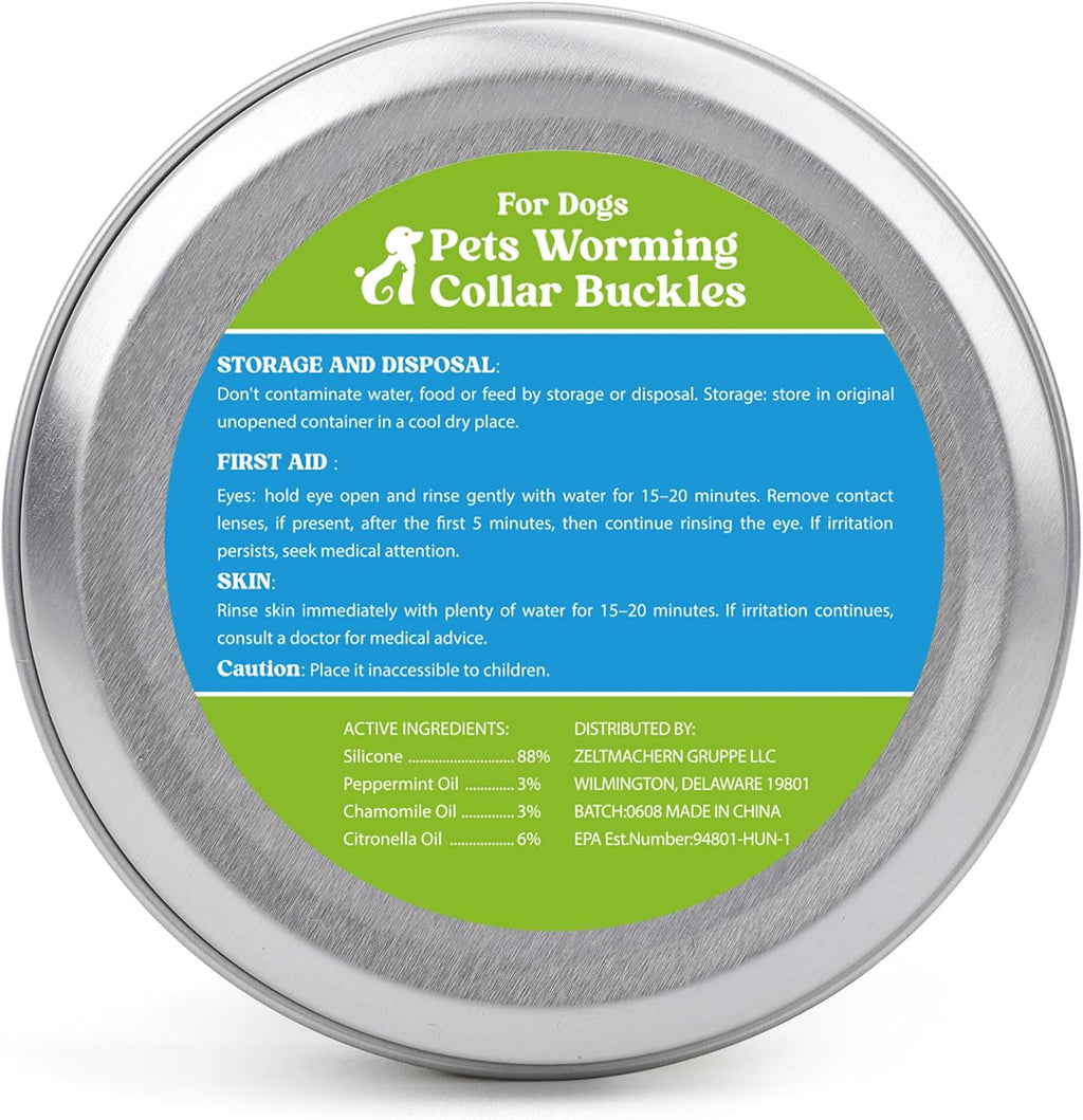 Trihood green waterproof pet tag close up showing secure attachment clip