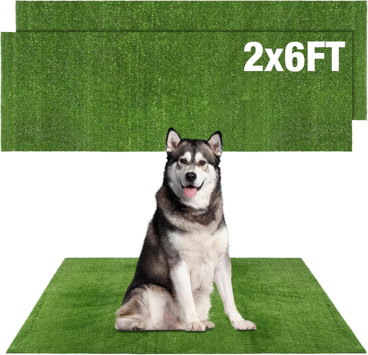 GLOBREEN Grass Pad for Dog Large Size - 2FTx6FT, Dog Potty Training Turf, Indoor Outdoor Pets Pee Fake Grass for Balcony Patio Yard - Image 13