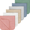 Accmor six pack muslin burp cloths front view showing clean folded layout