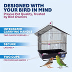 Prevue Pet Parakeet Manor Bird Cage with Handle Easy Storage - Black - Image 3