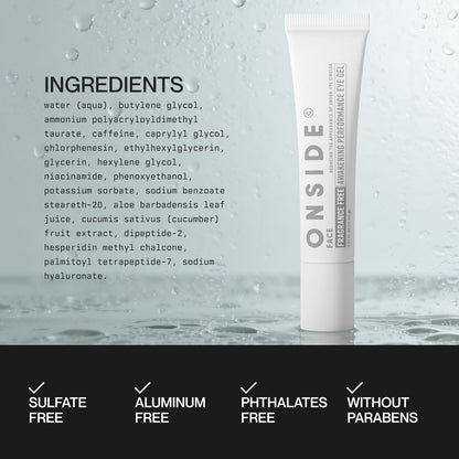 Onside Men's Awakening Performance Eye Gel cooling under-eye treatment for men.