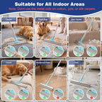 Finvizo pet hair removal tool set with wall storage hooks