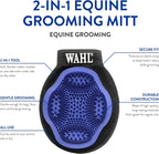 Wahl equine grooming mitt showing the textured rubber massage side