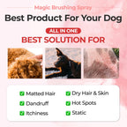 Hypoallergenic pet conditioning mist bottle demonstrating the continuous fine mist nozzle design.